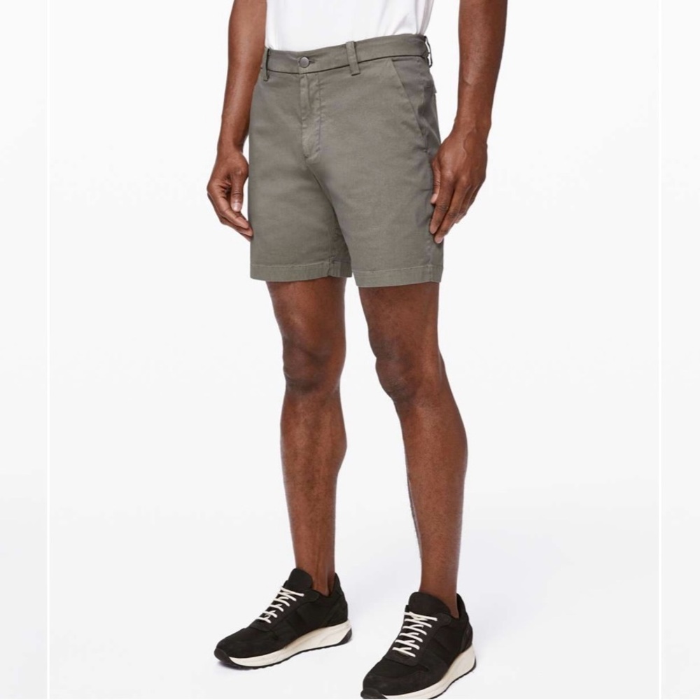 Lululemon Commission Short 7" Washed Grey Sage size 34